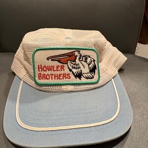 Howler Brothers Light Blue and Cream Pelican Patch Trucker Hat